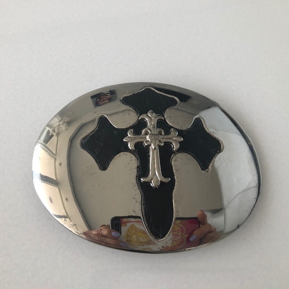 Belt Buckle -Silver plated with Cross main image 8
